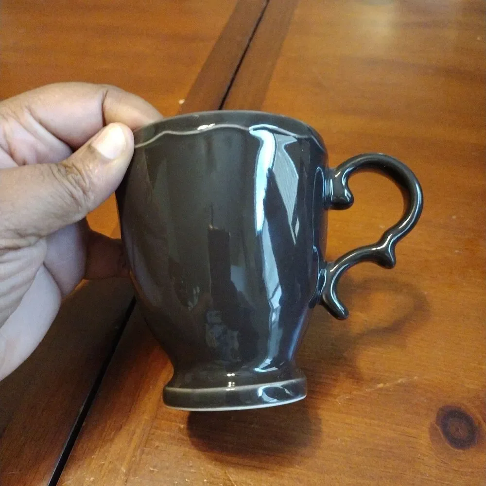 Set Of 6 Williams Sonoma Alexia Chocolate Brown Footed Coffee Mug Discontinued